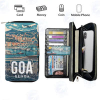 Thumbnail for Genoa Cristoforo Colombo Airport (GOA) Leather Wallets - Zip Long Wallet - Scene