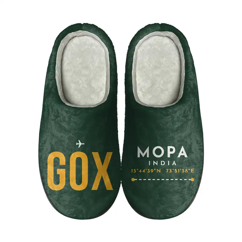 Manohar International Airport Mopa (GOX) Slippers & Flip Flops - Slippers - Cotton - Code - Different - Dark Green