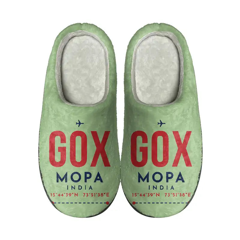 Manohar International Airport Mopa (GOX) Slippers & Flip Flops - Slippers - Cotton - Code - Same - Light Green