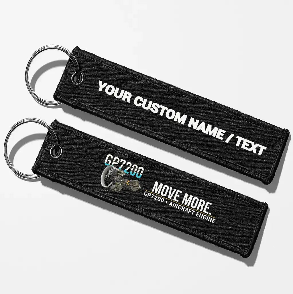 Engine Alliance GP7200 Engine Aviator Key Chains - Black - Personalized
