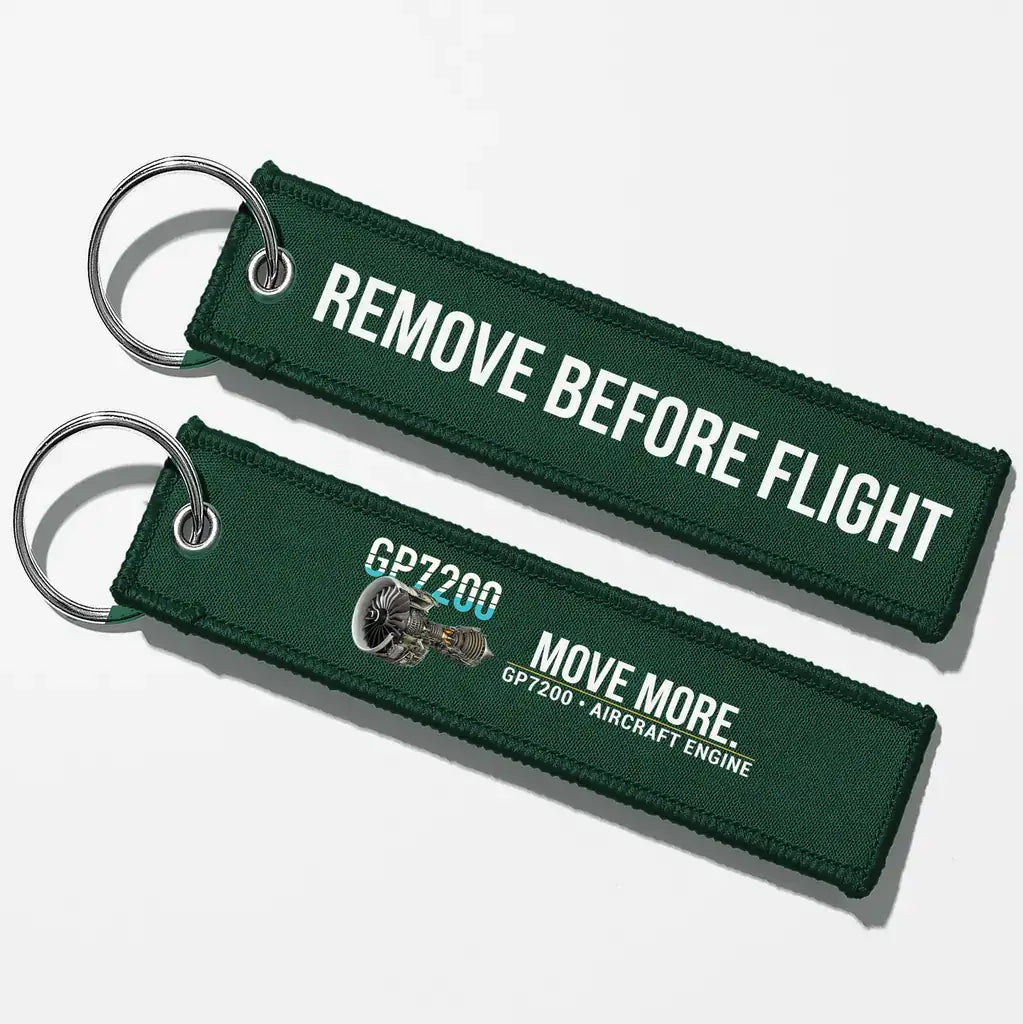 Engine Alliance GP7200 Engine Aviator Key Chains - Dark Green - Remove Before Flight