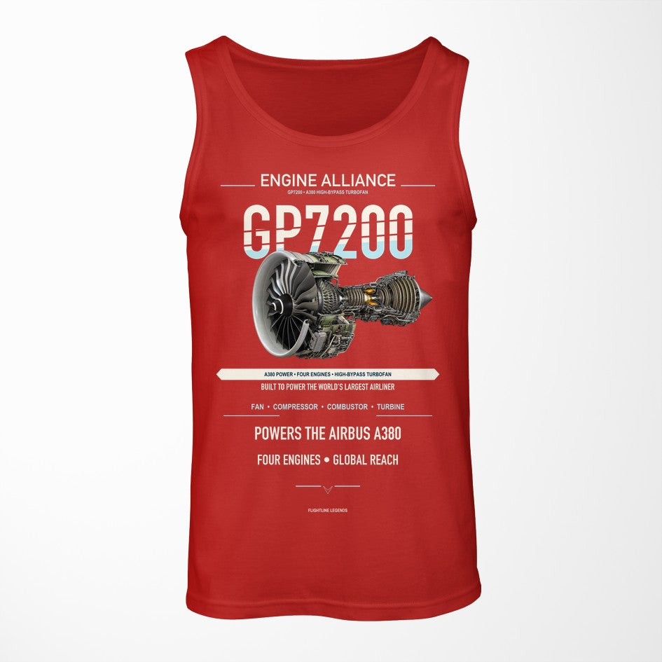 GP7200 design on red tank top