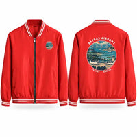 Thumbnail for Araxos Airport (GPA) Stylish Jackets - Baseball Collar - Badge - Red