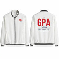 Thumbnail for Araxos Airport (GPA) Stylish Jackets - Baseball Collar - Tag - White