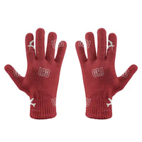 Thumbnail for George Airport (GRJ) Gloves - Gloves - Full - Pattern - Red