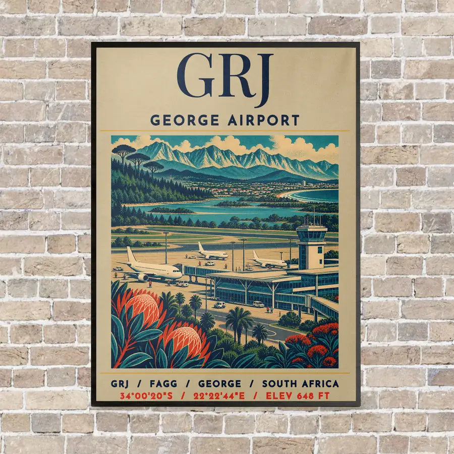 GRJ - Poster - Canvas Framed - Beige