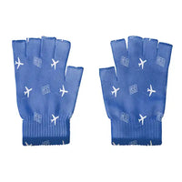 Thumbnail for Gerald R. Ford International Airport Grand Rapids (GRR) Gloves - Gloves - Cut - Pattern - Blue