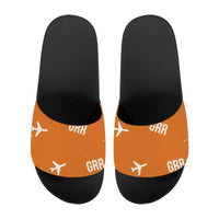 Thumbnail for Gerald R. Ford International Airport Grand Rapids (GRR) Slippers & Flip Flops - Slippers - Sport - Pattern - Orange