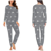 Thumbnail for Sao Paulo Guarulhos International Airport (GRU) Pajamas - Women Pajamas - Gray