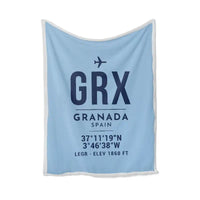 Thumbnail for Federico García Lorca Granada-Jaén Airport (GRX) Bedding Sets & Blankets - Blanket - ID Tag - Light Blue