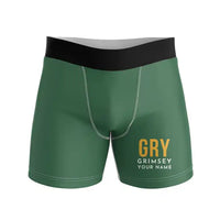 Thumbnail for Grimsey Airport (GRY) Men Boxers - Code + Name - Green