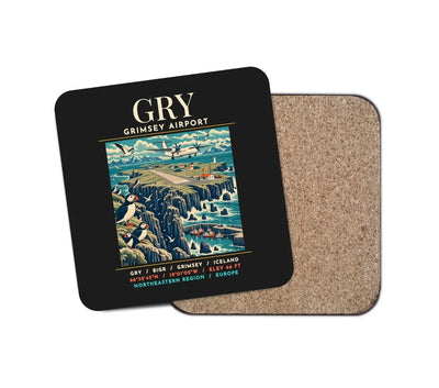 GRY - Poster - Coaster - Black
