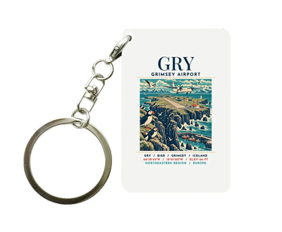 GRY - Poster - Key Chain - White