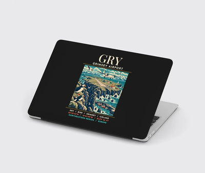 GRY - Poster - MacBook Case - Black