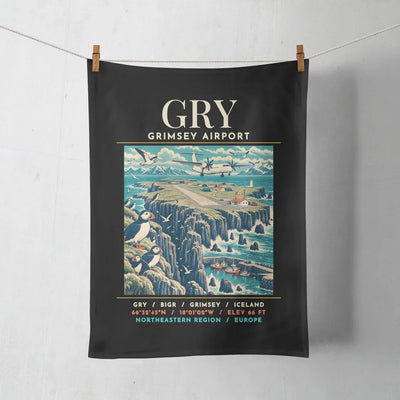 GRY - Poster - Towel - Black