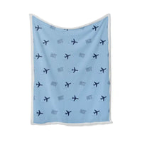 Thumbnail for Gustavus Airport (GST) Bedding Sets & Blankets - Blanket - Pattern - Light Blue