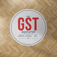 Thumbnail for Gustavus Airport (GST) Carpets - Carpet Round - ID Tag - Light Gray V2