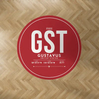 Thumbnail for Gustavus Airport (GST) Carpets - Carpet Round - ID Tag - Red V2