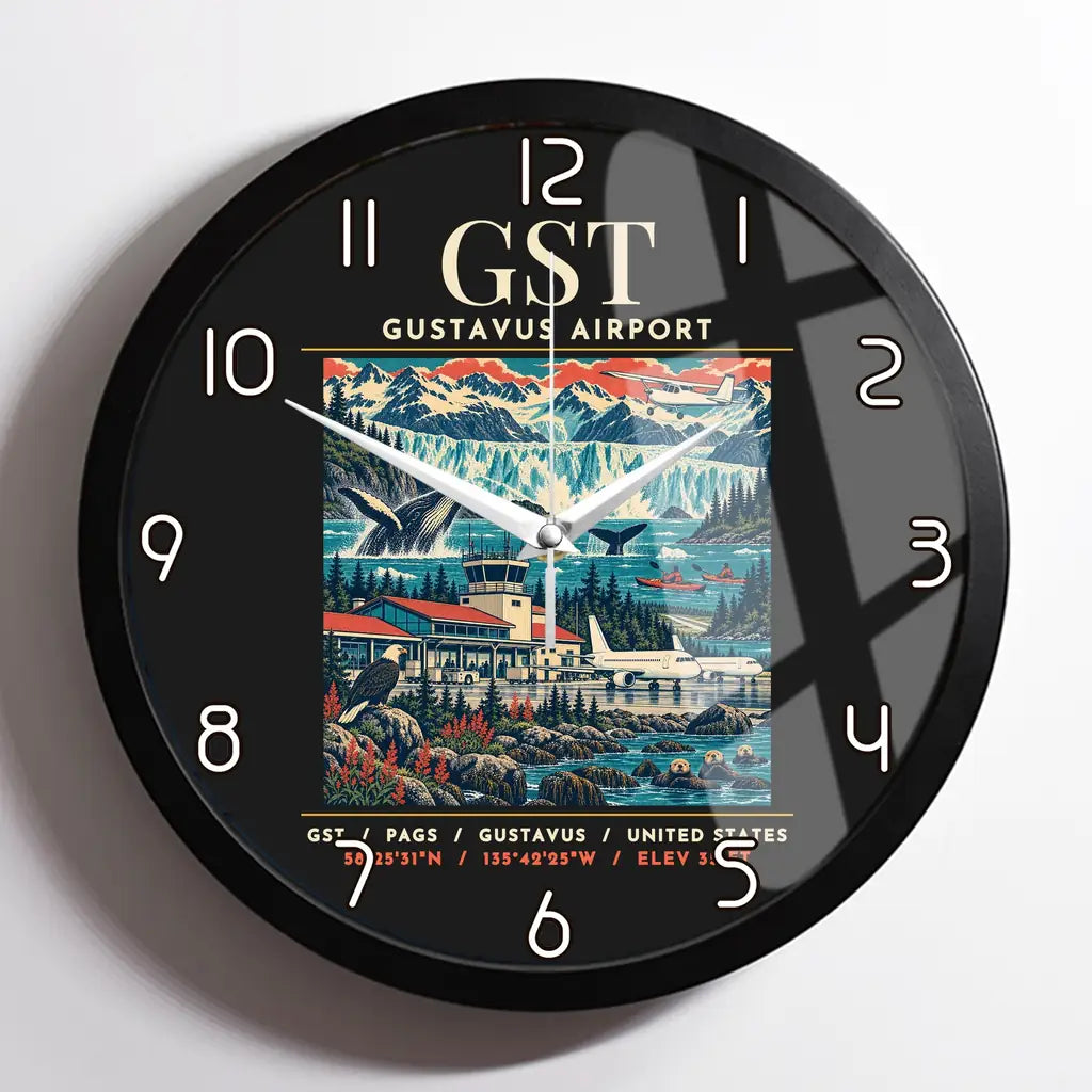 GST - Poster - Wall Clock Framed - Black