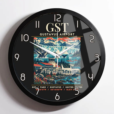 GST - Poster - Wall Clock Framed - Black