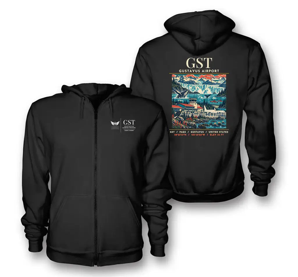 GST - Poster - Zipped Hoodie - Black