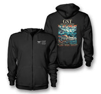 Thumbnail for GST - Poster - Zipped Hoodie - Black
