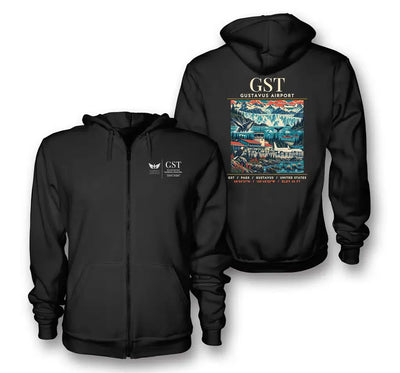 GST - Poster - Zipped Hoodie - Black