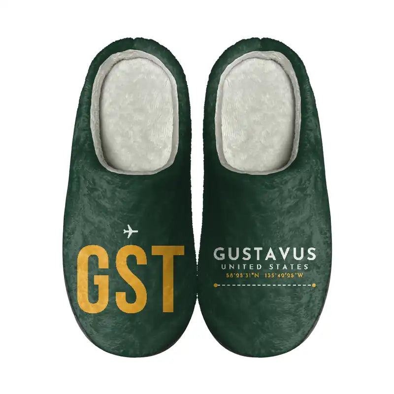 Gustavus Airport (GST) Slippers & Flip Flops - Slippers - Cotton - Code - Different - Dark Green