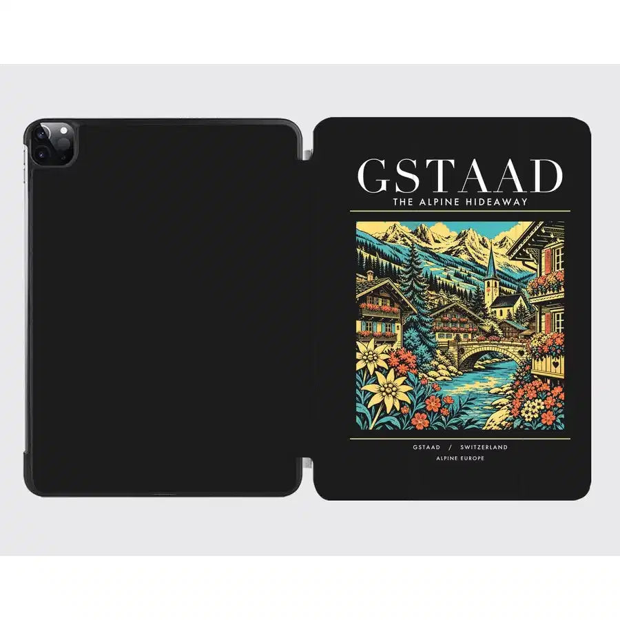 GSTAAD - Poster - iPad Case - Black