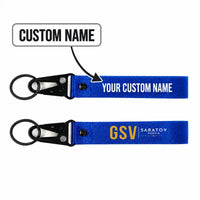 Thumbnail for Saratov Gagarin International Airport (GSV) Hawk-Shaped Key Chains - Hawk Key Chain - Tag - Blue + NAME