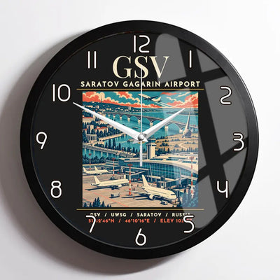 GSV - Poster - Wall Clock Framed - Black