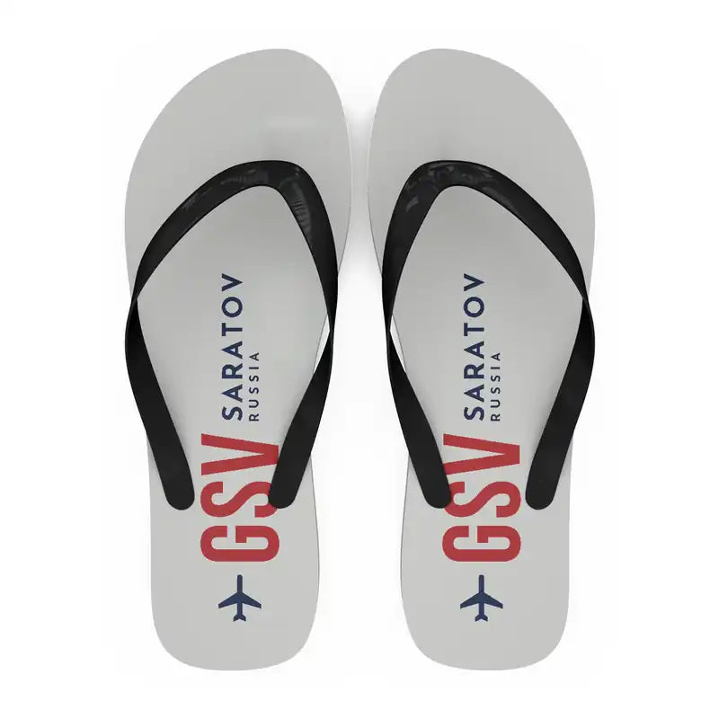 Saratov Gagarin International Airport (GSV) Slippers & Flip Flops - Slippers - Flip Flops - Code - White