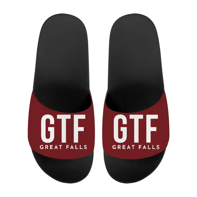 Great Falls International Airport (GTF) Slippers & Flip Flops - Slippers - Sport - Code - Dark Red