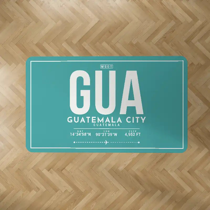 Aeropuerto Internacional La Aurora (GUA) Carpets - Carpet Rectangle - ID Tag - Turquoise