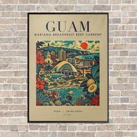 Thumbnail for GUAM - Poster - Canvas Framed - Beige