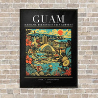 Thumbnail for GUAM - Poster - Canvas Framed - Black