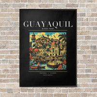 Thumbnail for GUAYAQUIL - Poster - Canvas Framed - Black