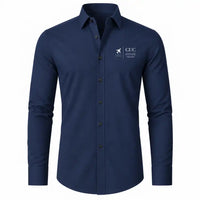 Thumbnail for Gunnison–Crested Butte Regional Airport (GUC) Shirts - Long Sleeve Shirt - Front - Dark Blue
