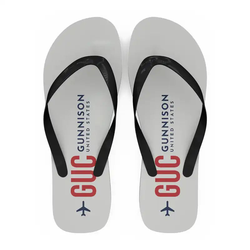 Gunnison–Crested Butte Regional Airport (GUC) Slippers & Flip Flops - Slippers - Flip Flops - Code - White