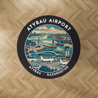 Thumbnail for Atyrau Airport (GUW) Carpets - Carpet Round - Badge - Black V2