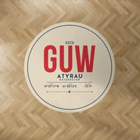 Thumbnail for Atyrau Airport (GUW) Carpets - Carpet Round - ID Tag - Beige V2