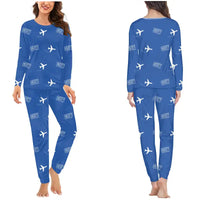 Thumbnail for Atyrau Airport (GUW) Pajamas - Women Pajamas - Blue