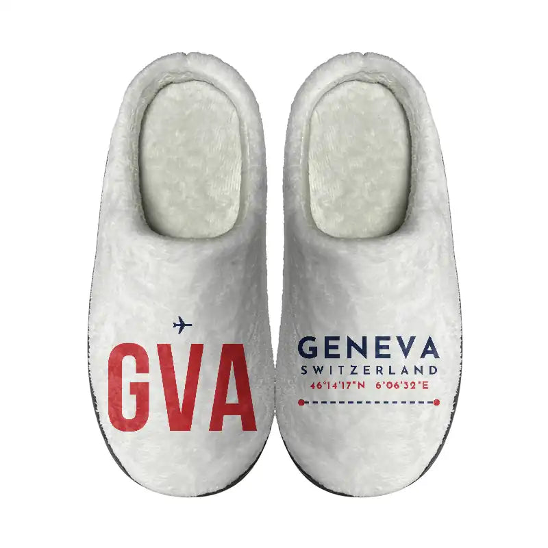 Geneva Airport (GVA) Slippers & Flip Flops - Slippers - Cotton - Code - Different - White