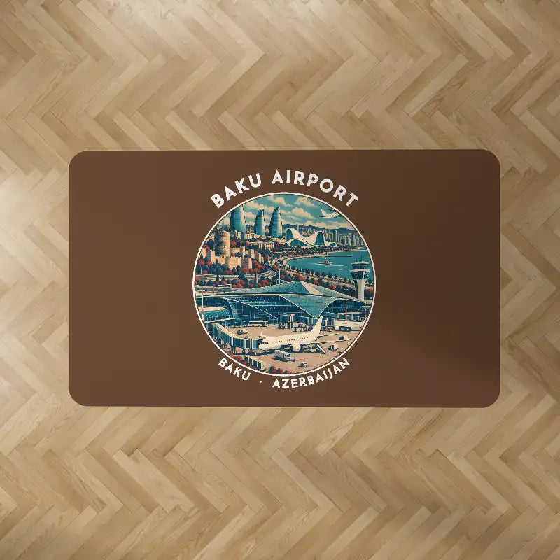 Heydar Aliyev International Airport (GYD) Carpets - Carpet Rectangle - Badge - Brown V2