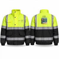 Thumbnail for Heydar Aliyev International Airport (GYD) Reflective Winter Jackets - Poster - Fluorescent Yellow & Navy