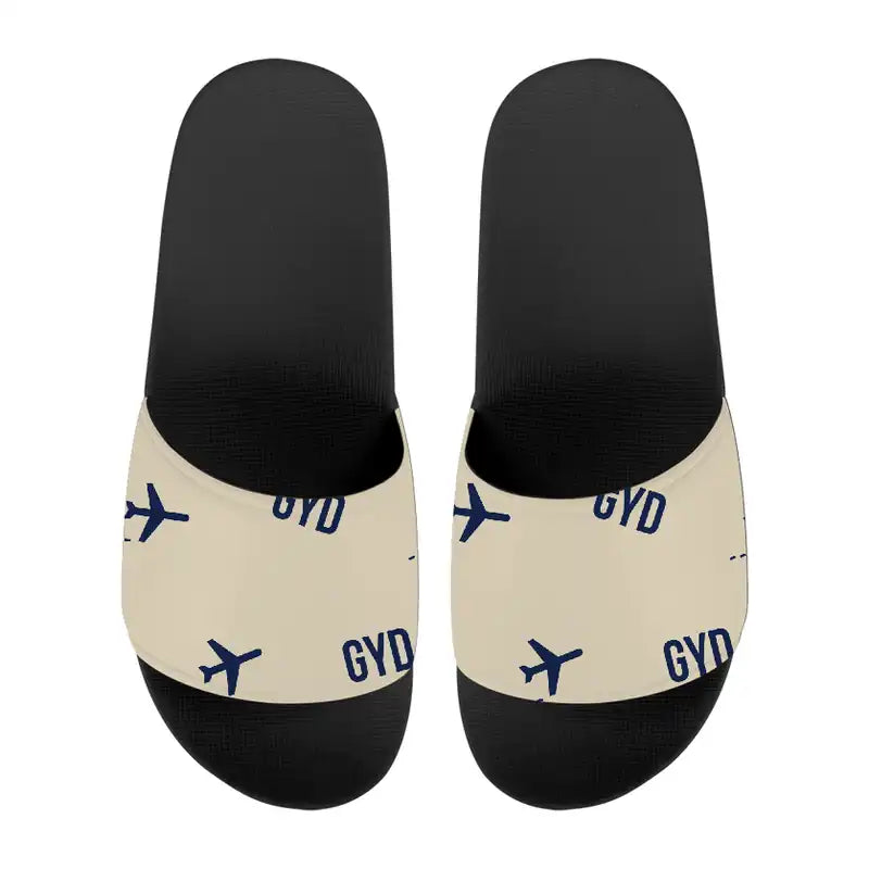 Heydar Aliyev International Airport (GYD) Slippers & Flip Flops - Slippers - Sport - Pattern - Beige