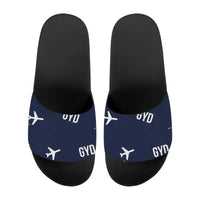 Thumbnail for Heydar Aliyev International Airport (GYD) Slippers & Flip Flops - Slippers - Sport - Pattern - Navy Blue