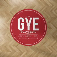 Thumbnail for Jose Joaquin de Olmedo International Airport (GYE) Carpets - Carpet Round - ID Tag - Red V2