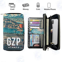Thumbnail for Gazipasa-Alanya Airport (GZP) Leather Wallets - Zip Long Wallet - Scene
