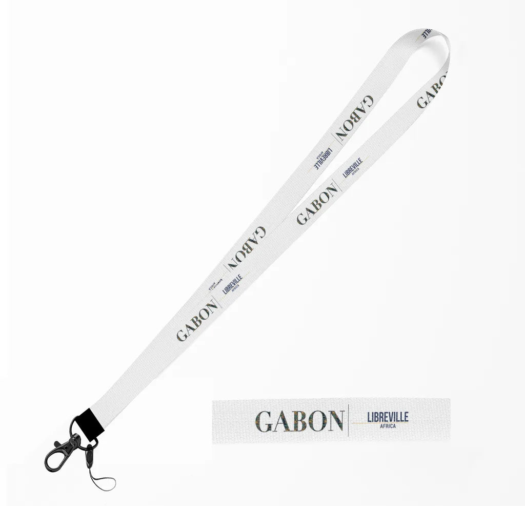 Gabon Country Series lanyard - white
